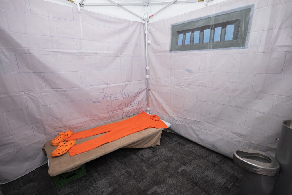 Replica of solitary cell.